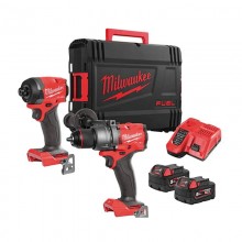 Набір з двох інструментів безщіткових Milwaukee M18FPP2A3-502X, 4933480873 (+2 акумулятори, зарядний