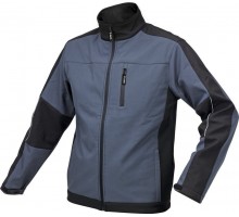 Куртка робоча SOFTSHELL YATO розмір L, чорно-темно-сіра, 3 кишені, 96% поліестер і 4% спандекс