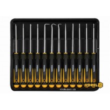 Набір прецизійних викруток і гачків VOREL 160 мм SL PH TORX Cr-V 12 шт