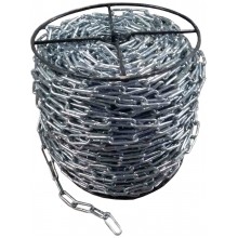Ланцюг з довгою ланкою оцинкований ТМ "VIROK" DIN 5685C; Ø= 5 мм, 25 кг, l= 62 м ± 1,0% (TR)