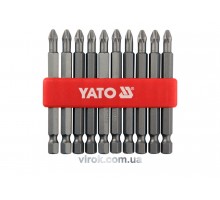 Насадка викруткова YATO 1/4" хрестова PН2 х 75 мм 10 шт