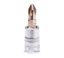Головка торцева з насадкою викрутковою POZIDRIV YATO 1/4" PZ2 х 37 мм