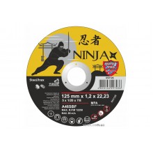 Диск відрізний по металу та нержавіючій сталі NINJA ТМ "VIROK" Ø=125х22.23 мм t=1.2 мм