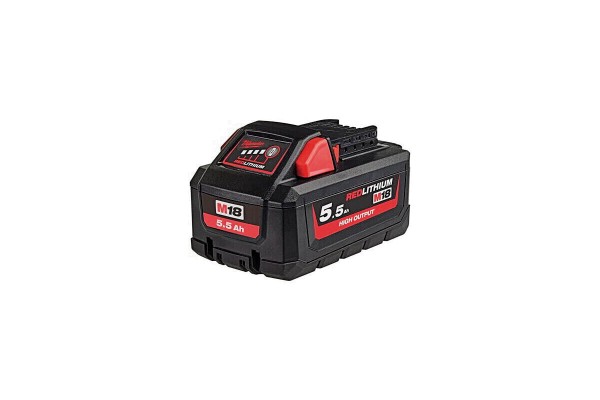 Акумулятор Li-Ion HIGH OUTPUT MILWAUKEE, M18 HB5,5 (5,5Ar)