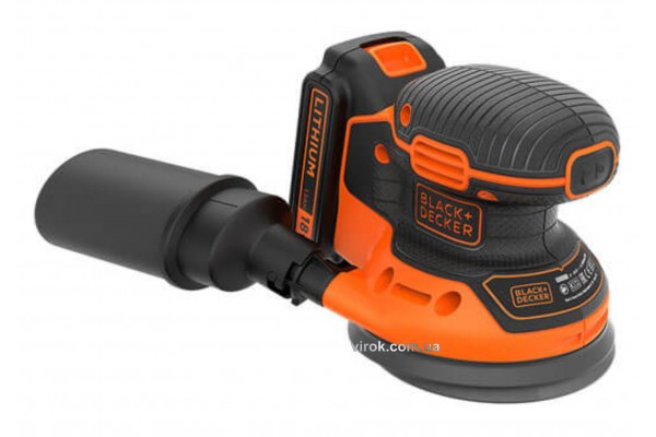 Шліфмашина ексцентрикова акумуляторна Black+Decker Li-Ion 18 В