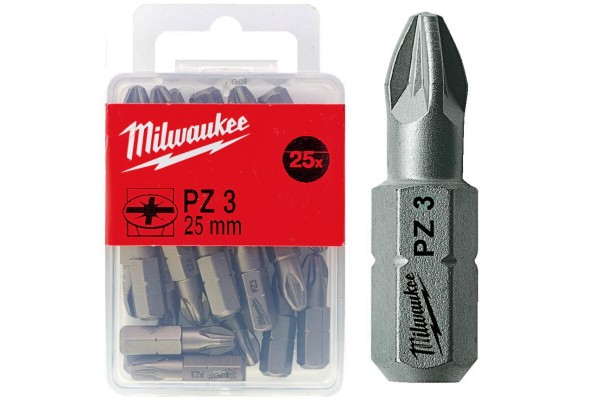 Біта MILWAUKEE, PZ3, 25мм, (25шт)