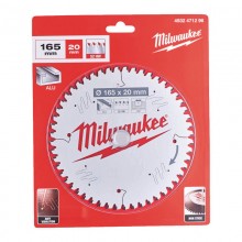 Диск пиляльний Alu PFTE MILWAUKEE, діам.165х20х2,2мм, 52 зуб.