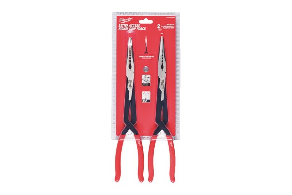 Довгогубці 2 шт LONG REACH PLIER- STRAIGHT MILWAUKEE