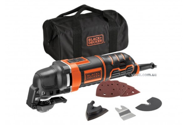 Багатофункційний інструмент Black+Decker 280 Вт 22000 об/хв + насадки + сумка