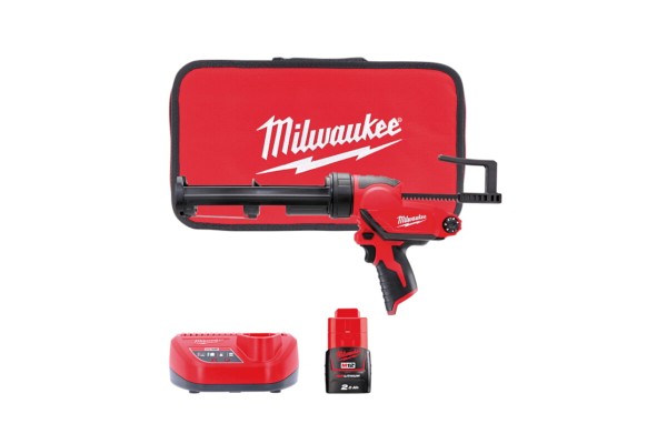 Пістолет клейовий MILWAUKEE M12 PCG/310C-201B 4933441655 (+ заряд. пристрій, 1 акум., в сумці для ін