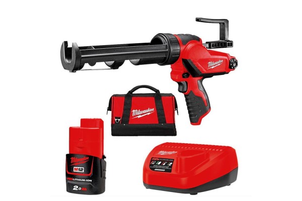 Пістолет клейовий MILWAUKEE M12 PCG/310C-201B 4933441655 (+ заряд. пристрій, 1 акум., в сумці для ін