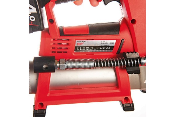 Шприць для змазки MILWAUKEE M12 GG-401B (Li-Ion 4Ач) 4933441675 (+ заряд. пристрій, 1 акум., в сумці