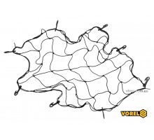 Сітка-органайзер до багажника авто поліпропіленова VOREL з 8 гаками 90 х 90 см