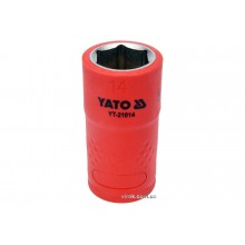 Головка торцева шестигранна діелектрична YATO 3/8" М14 х 45/28 мм VDE до 1000 В