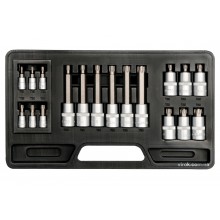 Набір головок торцевих YATO 1/2" і 1/4" з насадками TORX 18 предметів